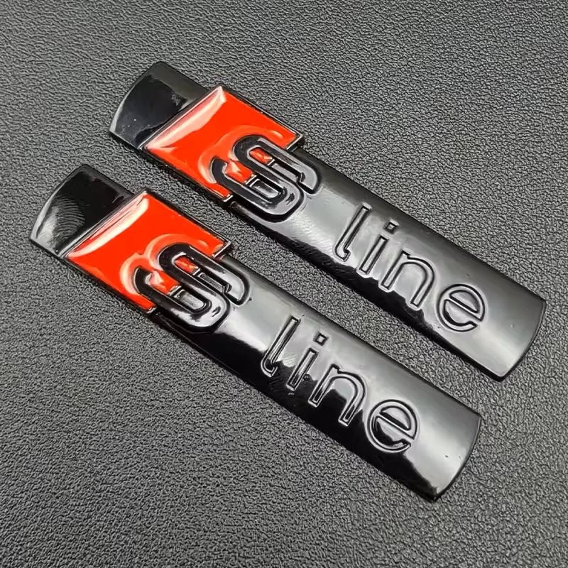 S-line Logo - Badges  - Zwart Glans, Auto diversen, Ophalen of Verzenden, Nieuw