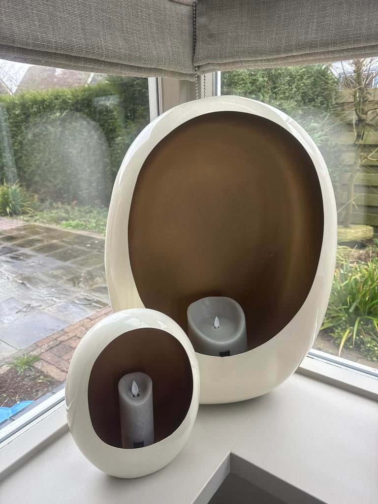 Richmond windlichten, Huis en Inrichting, Woonaccessoires | Kandelaars en Kaarsen, Overige materialen, 25 tot 50 cm, Beige, Ophalen of Verzenden