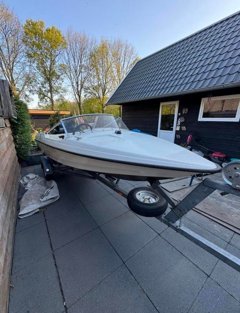 Fletcher speedboot met trailer, fishfinder en 25 PK motor, Ophalen of Verzenden, Zo goed als nieuw