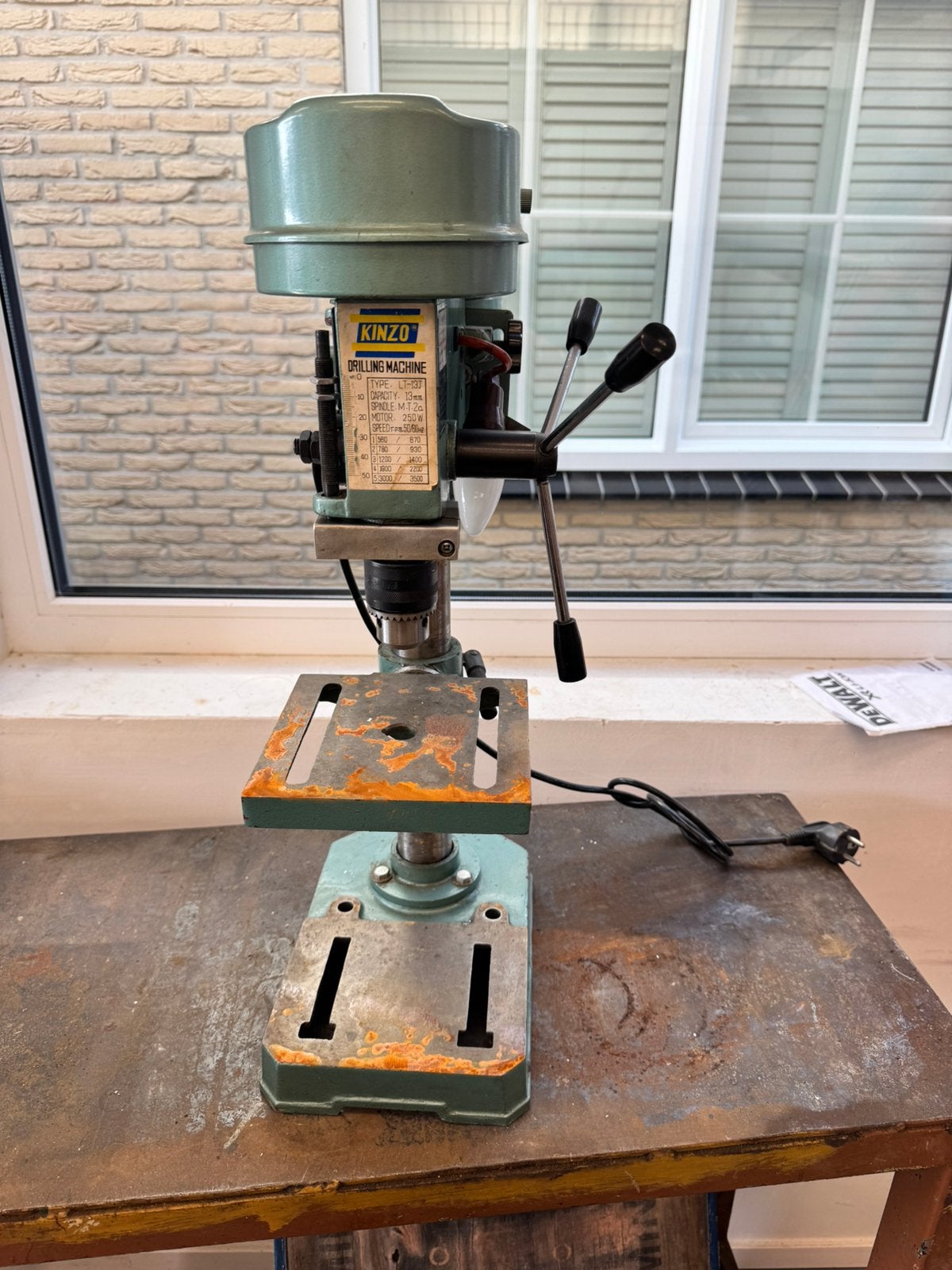 Boorkolom, Doe-het-zelf en Verbouw, Gereedschap | Boormachines, Ophalen, Zo goed als nieuw, Kolomboormachine
