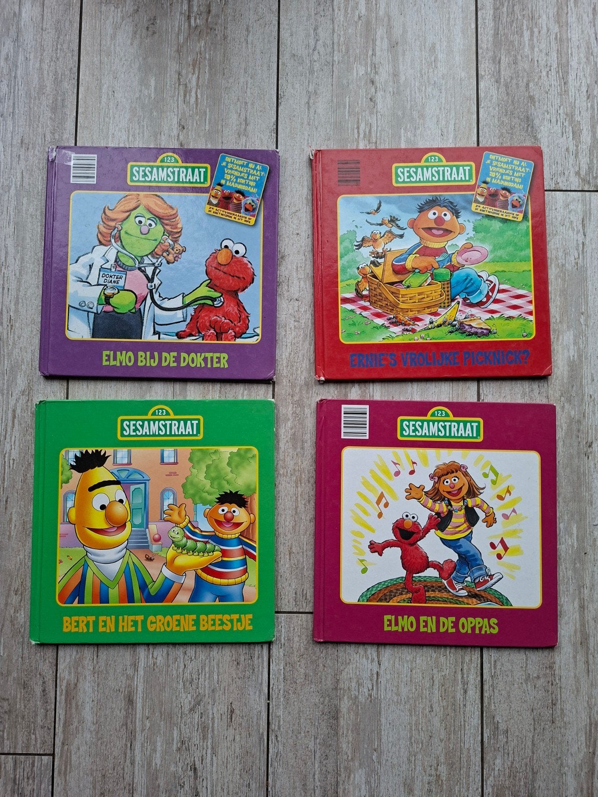 Sesamstraat Boekjes: Elmo, Bert & Ernie. 50 ct per stuk., Boeken, Fictie algemeen, 4 jaar, Ophalen, Gelezen