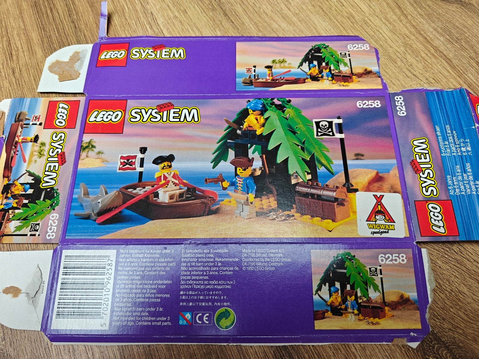 Voor- en zijkanten doos LEGO Pirates 6258 Smuggler's Shanty, Ophalen, Gebruikt, Lego, Overige typen