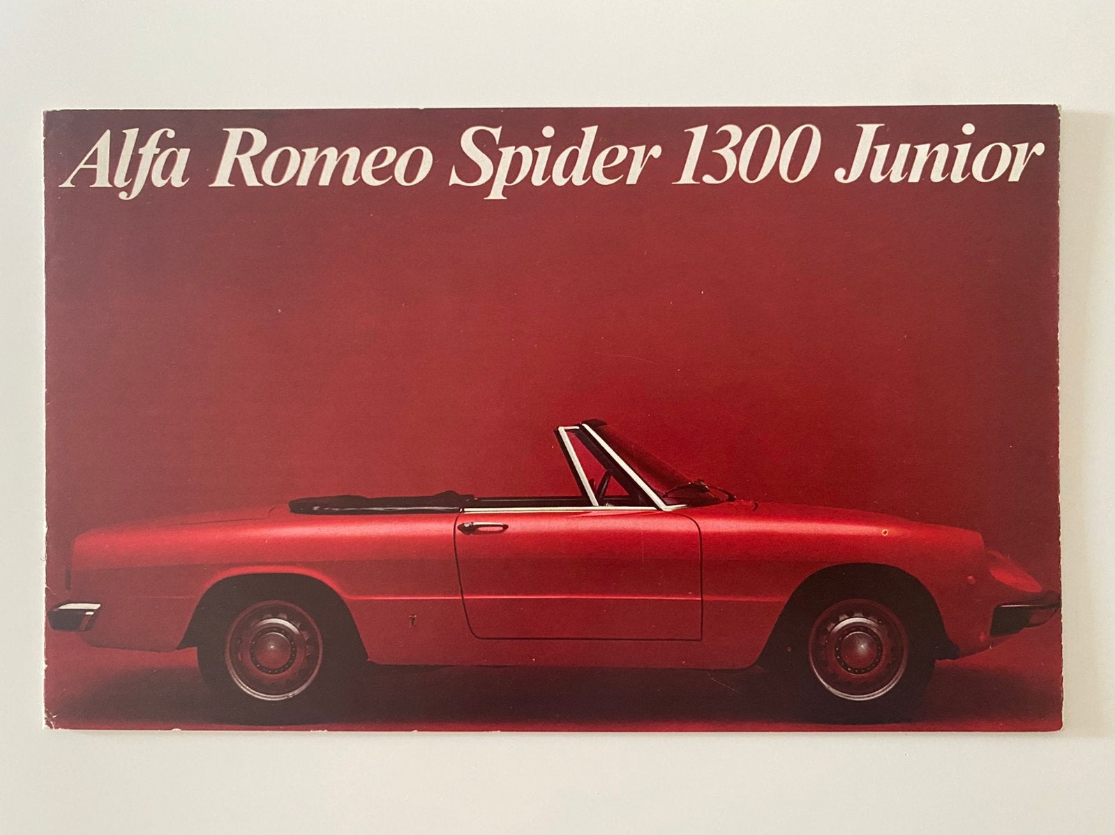 Alfa Romeo Spider 1300 Junior Brochure 1970, Ophalen of Verzenden, Zo goed als nieuw, Alfa Romeo