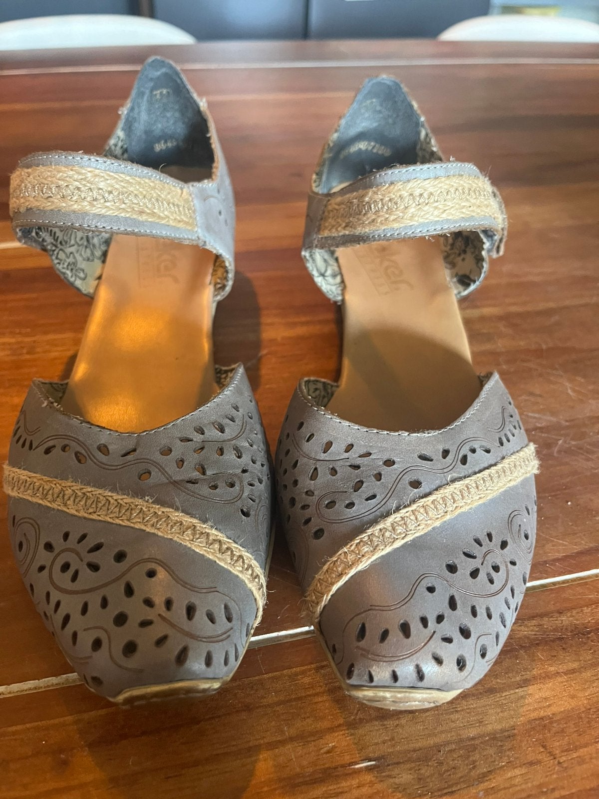 Rieker leren damesschoenen maat 41, Ophalen of Verzenden, Zo goed als nieuw, Zwart, Sneakers of Gympen