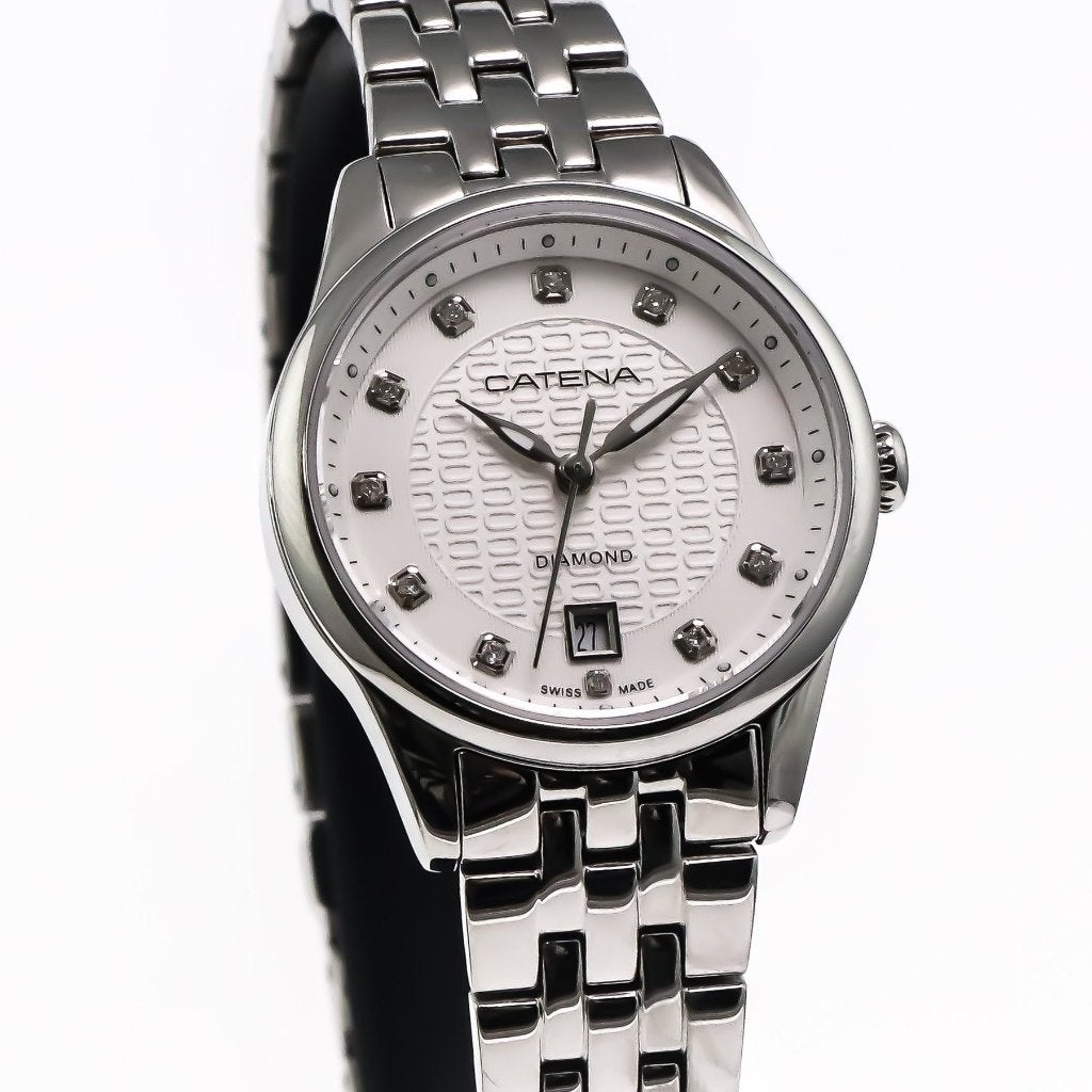 Dames Horloge Catena Diamonds Swiss Made NIEUW, Overige merken, Staal, Staal, Polshorloge