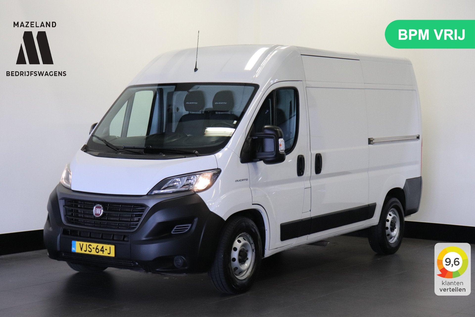 Fiat Ducato 2.3 MultiJet 140PK Automaat 2x schuifdeur L2H2 E, Auto's, Bestelauto's, Stof, Gebruikt, Wit, Bedrijf