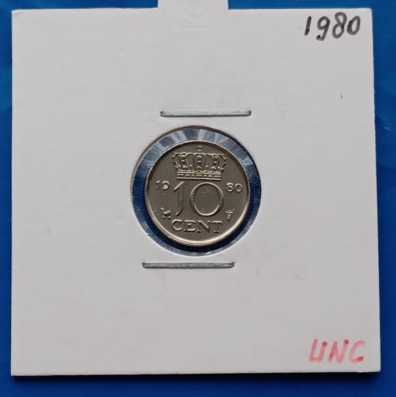 10 cent 1980 - Juliana UNC, Postzegels en Munten, Munten | Nederland, Verzenden, Koningin Juliana, 10 cent, Losse munt