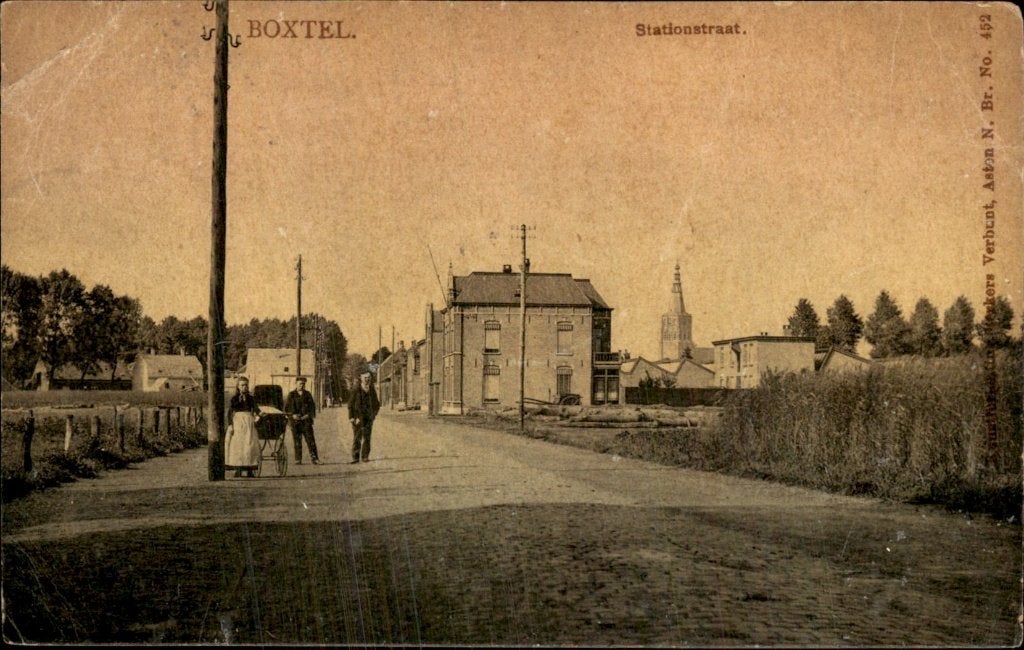 Boxtel - Stationstraat - Berkers Verbunt  452, Verzamelen, Ophalen of Verzenden, Voor 1920, Gelopen, Noord-Brabant