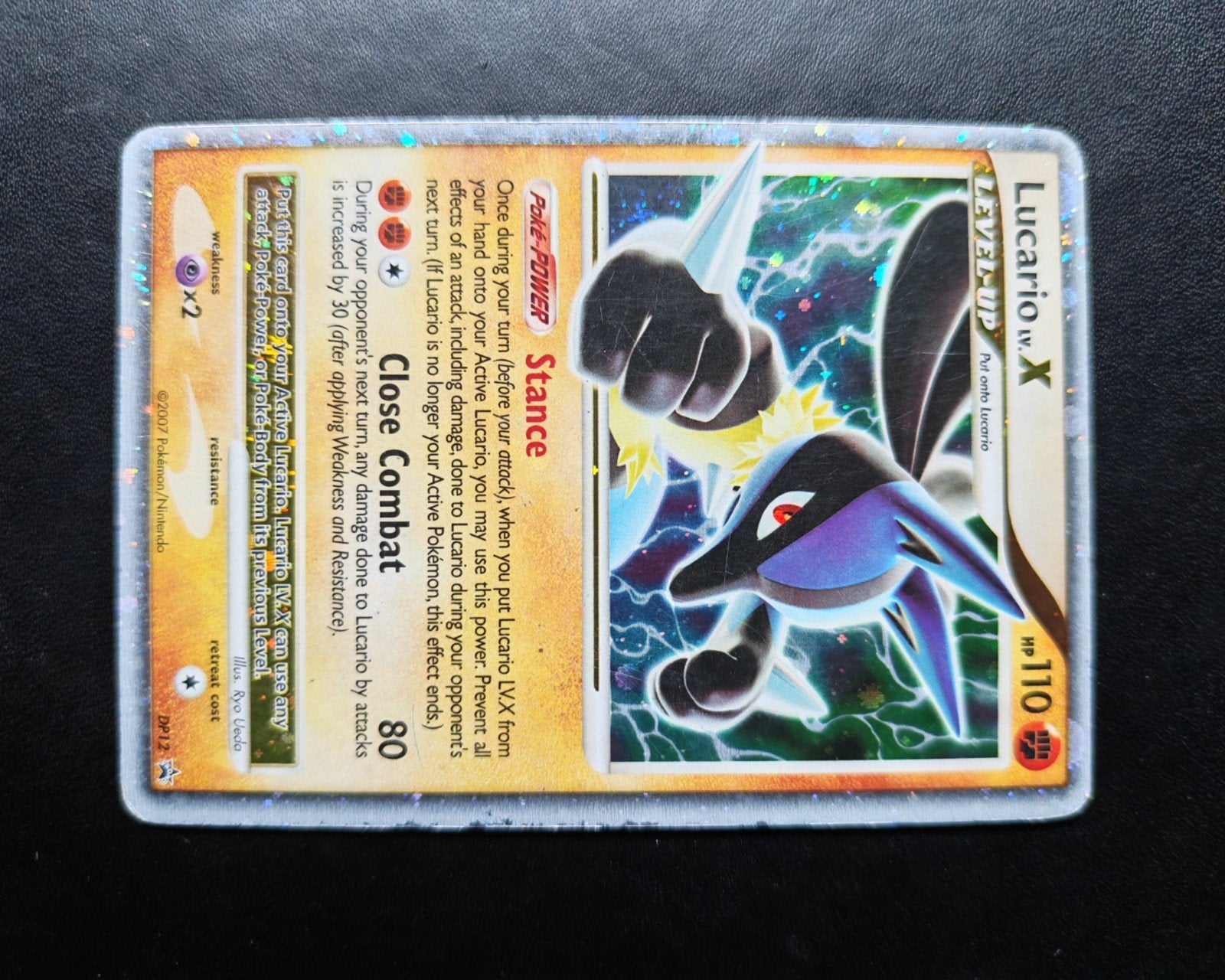 Lucario lv. X dp12, Ophalen of Verzenden, Zo goed als nieuw, Losse kaart, Foil