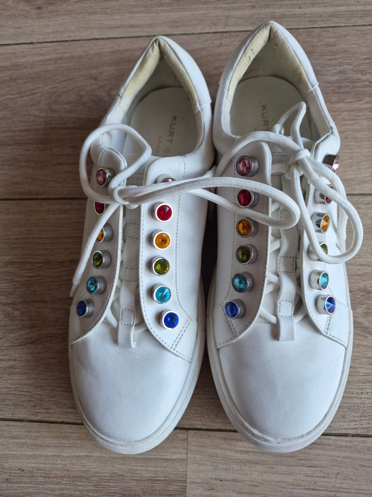 Kurt Geiger (London) gympen maat 41, Wit, Ophalen of Verzenden, Kurt Geiger, Sneakers of Gympen