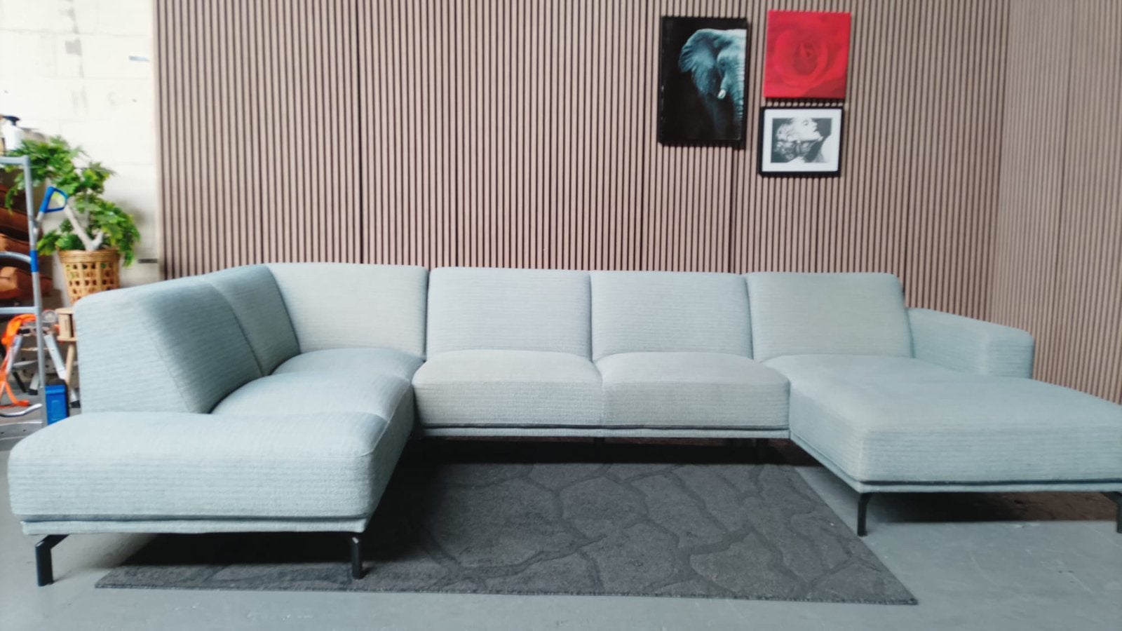 GRATIS LEVERING Montel Star U-Bank 360x200x160 GEREINIGD, Hoekbank, 300 cm of meer, Ophalen of Verzenden, Zo goed als nieuw