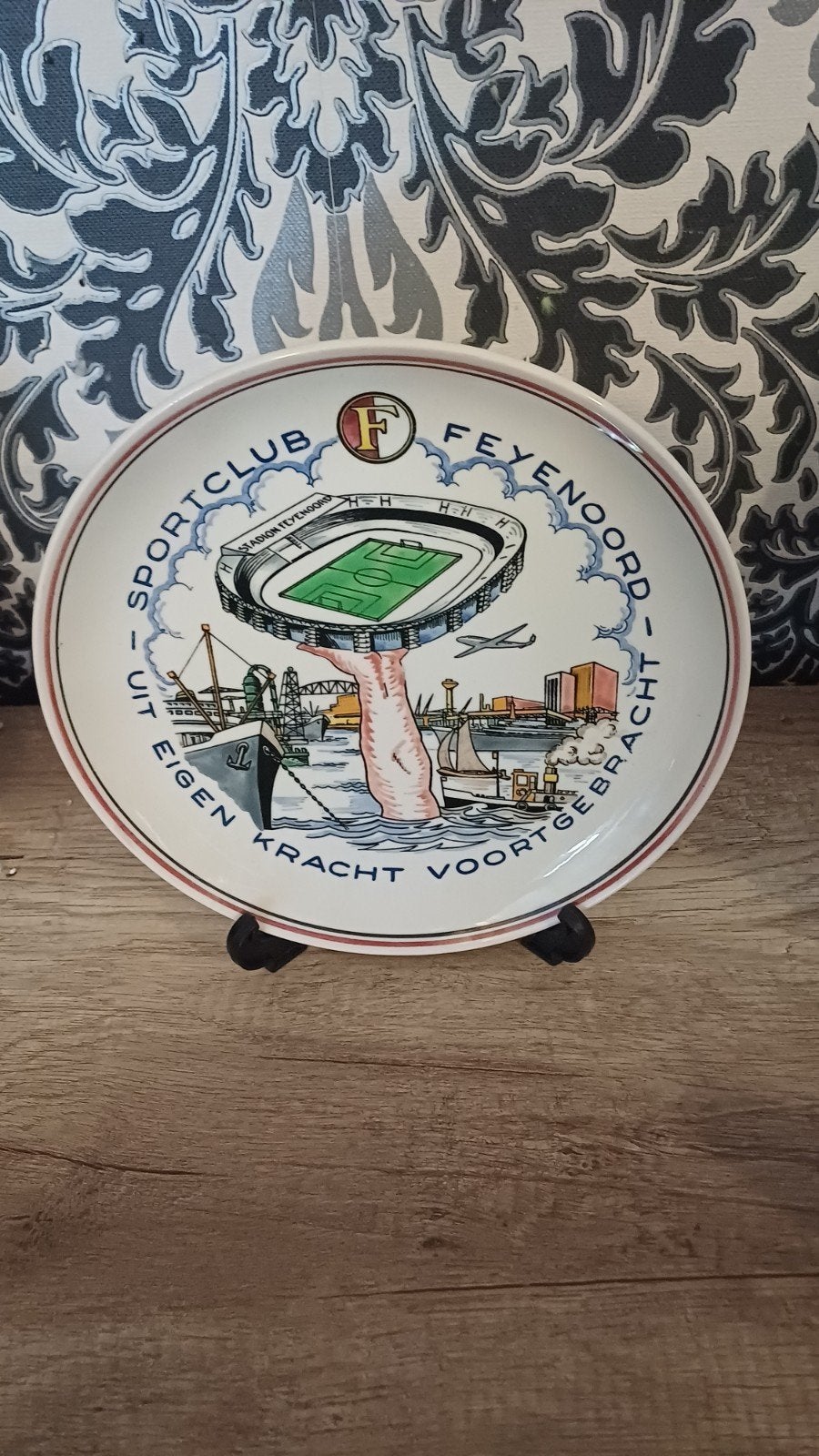 Vintage Feyenoord Stadion De Kuip Wandbord, Ophalen of Verzenden