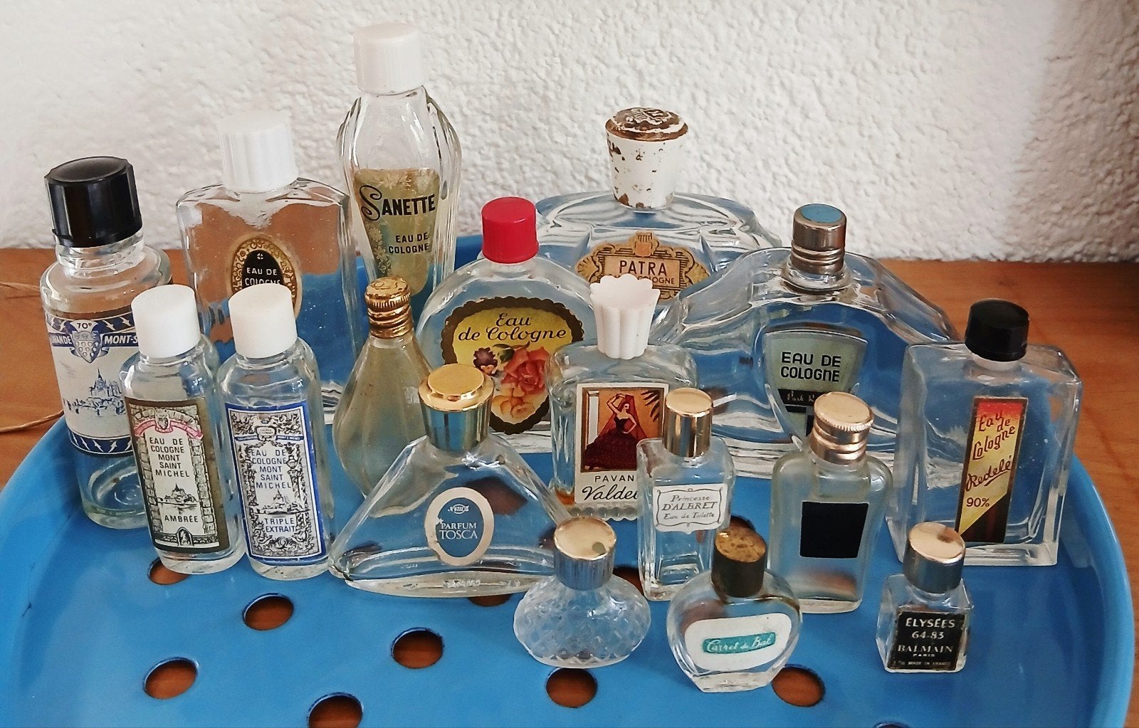 verzameling oa miniatuur flesjes parfum eau de cologne, Ophalen of Verzenden, Gebruikt, Miniatuur