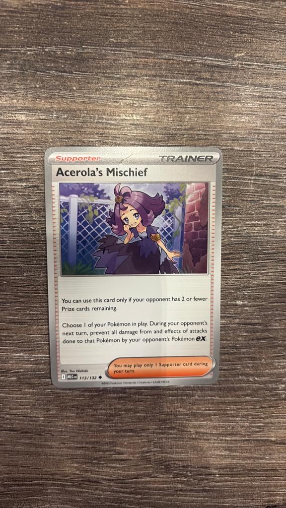 MEG Acerola’s Mischief 113/132, Hobby en Vrije tijd, Verzamelkaartspellen | Pokémon, Ophalen of Verzenden, Zo goed als nieuw
