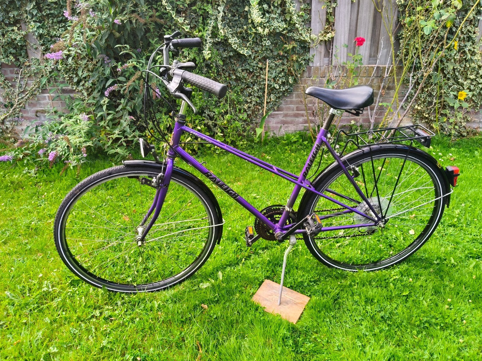 Raleigh damesfiets, Fietsen en Brommers, Ophalen, Gebruikt, Velgrem, Versnellingen
