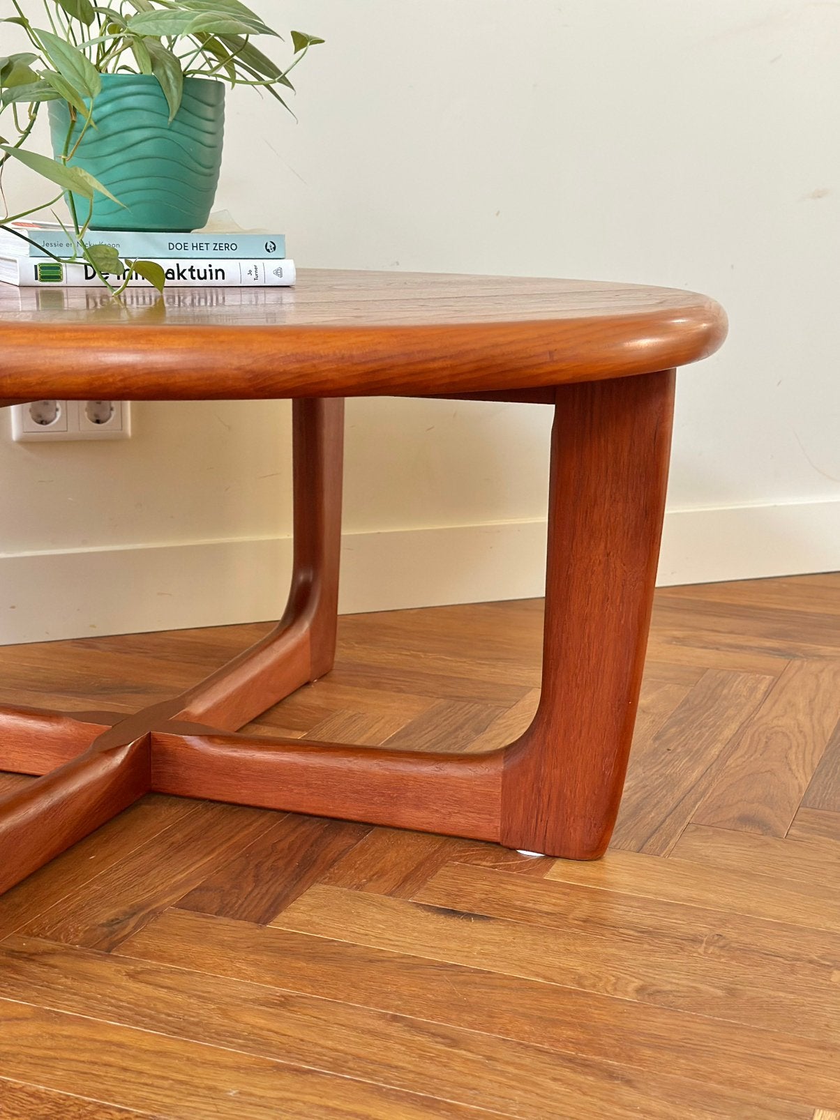 Vintage design salontafel Deens Niels Bach jaren 50/60/70, Ophalen, Gebruikt, 50 tot 100 cm, 100 tot 150 cm