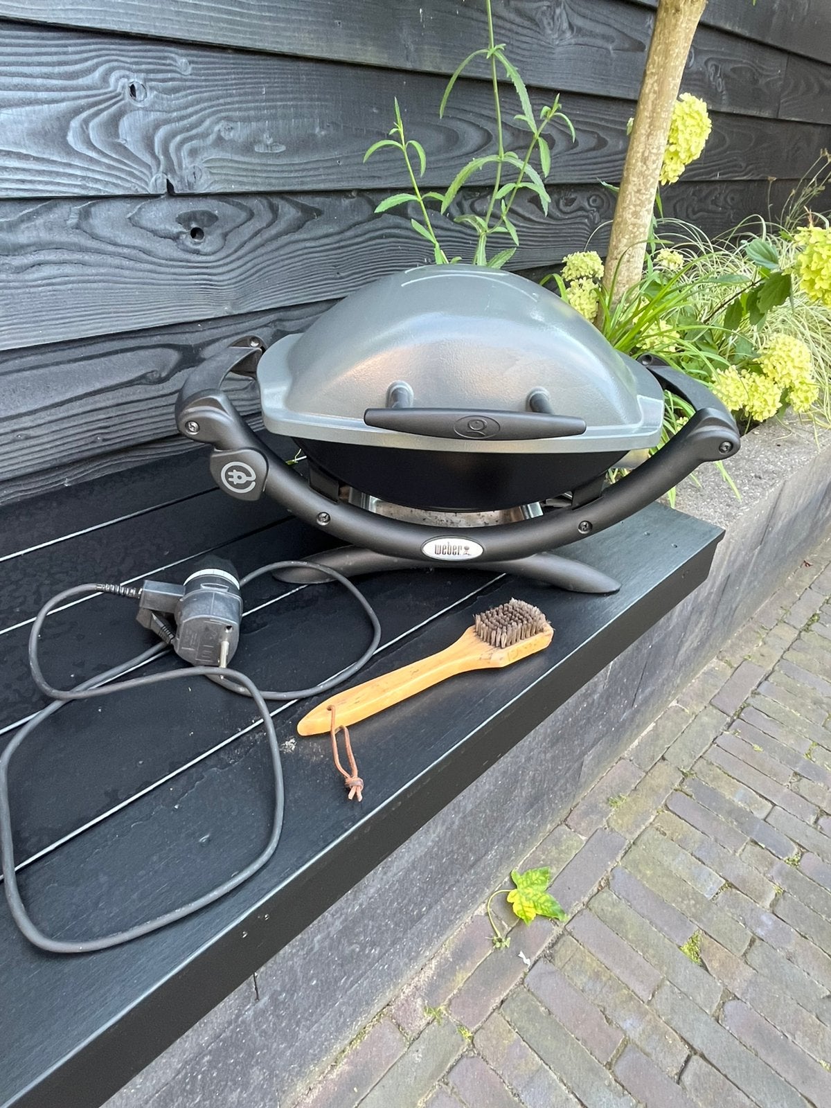 Elektrische barbecue  Weber Q1400 grijs, Ophalen, Gebruikt