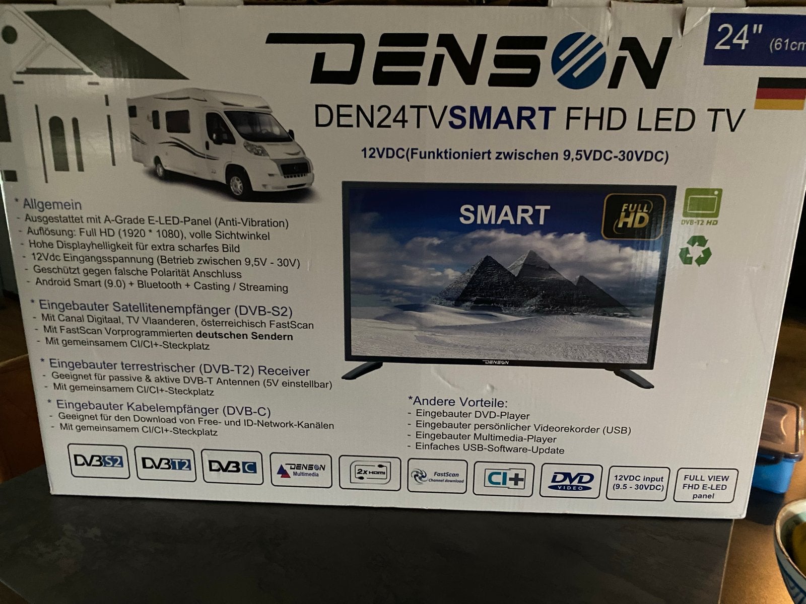 Denson DEN24TVSMART FHD LED TV 24 inch (61 cm) Smart TV, Audio, Tv en Foto, Overige merken, LED, 50 Hz, Nieuw
