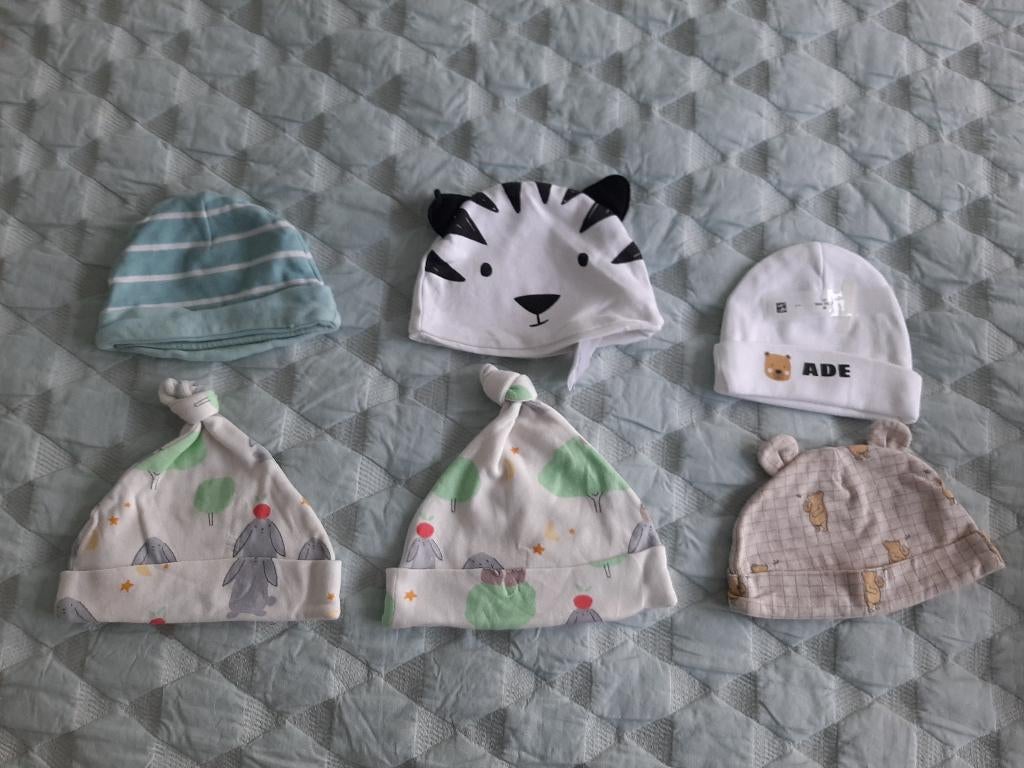 6 x Baby Hoed, Ophalen of Verzenden, Zo goed als nieuw, Jongetje of Meisje, Hoed