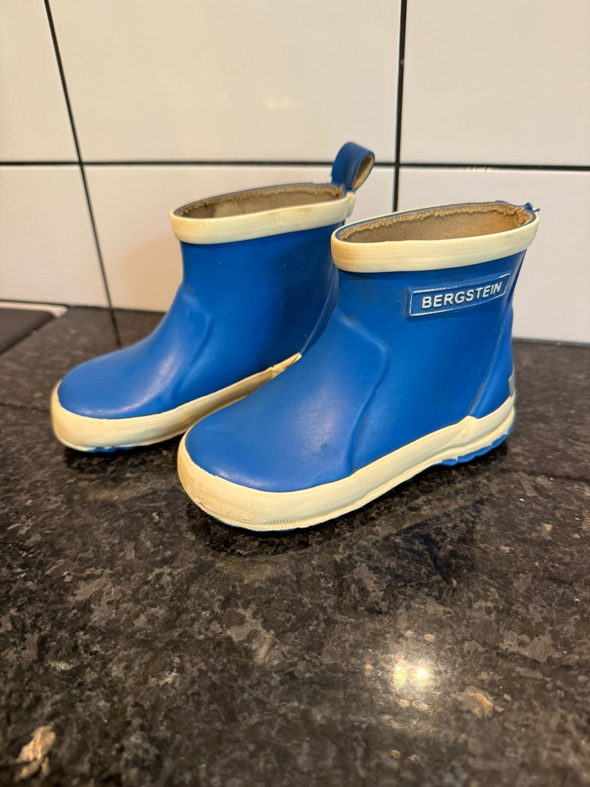 Blauwe half hoge Bergstein laarzen maat 22, Gebruikt, Jongen of Meisje, Ophalen of Verzenden, Laarzen