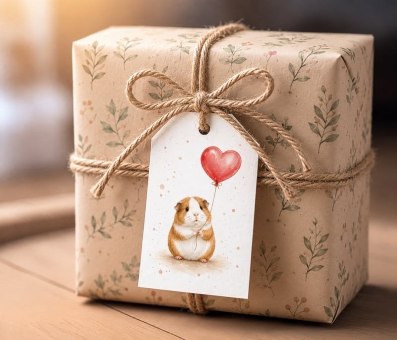 cadeau kaartje cadeau label met konijn of cavia print. NIEUW, Ophalen of Verzenden, Nieuw