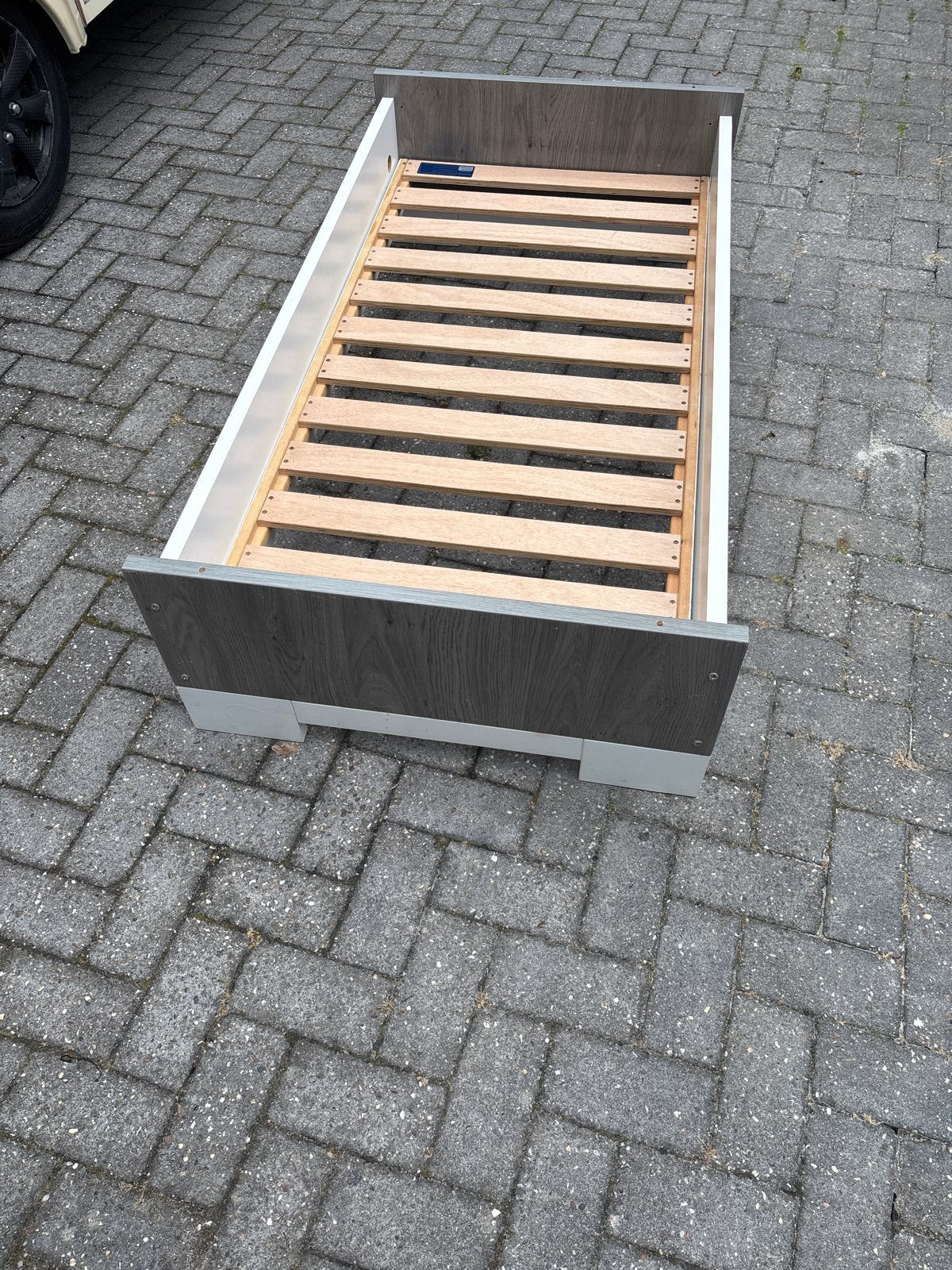 Peuterbed 70x150 cm met lattenbodem - Ideaal voor caravan, Gebruikt, 70 tot 85 cm, Lattenbodem, 140 tot 160 cm