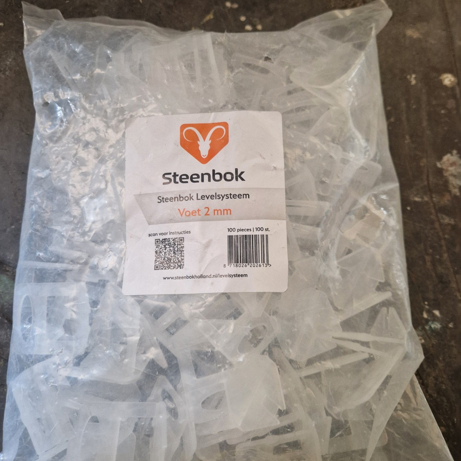 Nivelleersysteem clips 2 mm - 100 stuks, 60 cm of meer, Nieuw, Ophalen of Verzenden, 10 m² of meer