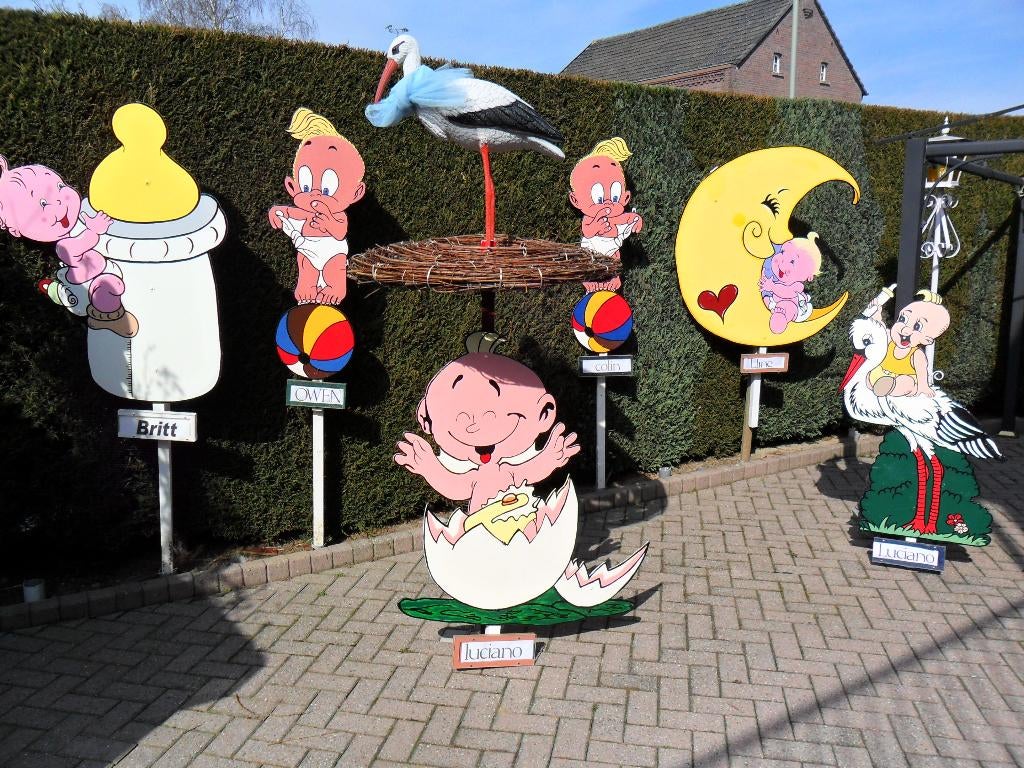 Geboorteborden of ooievaar de goedkoopste en grootste keuze., Ophalen, Nieuw, Geboortebord