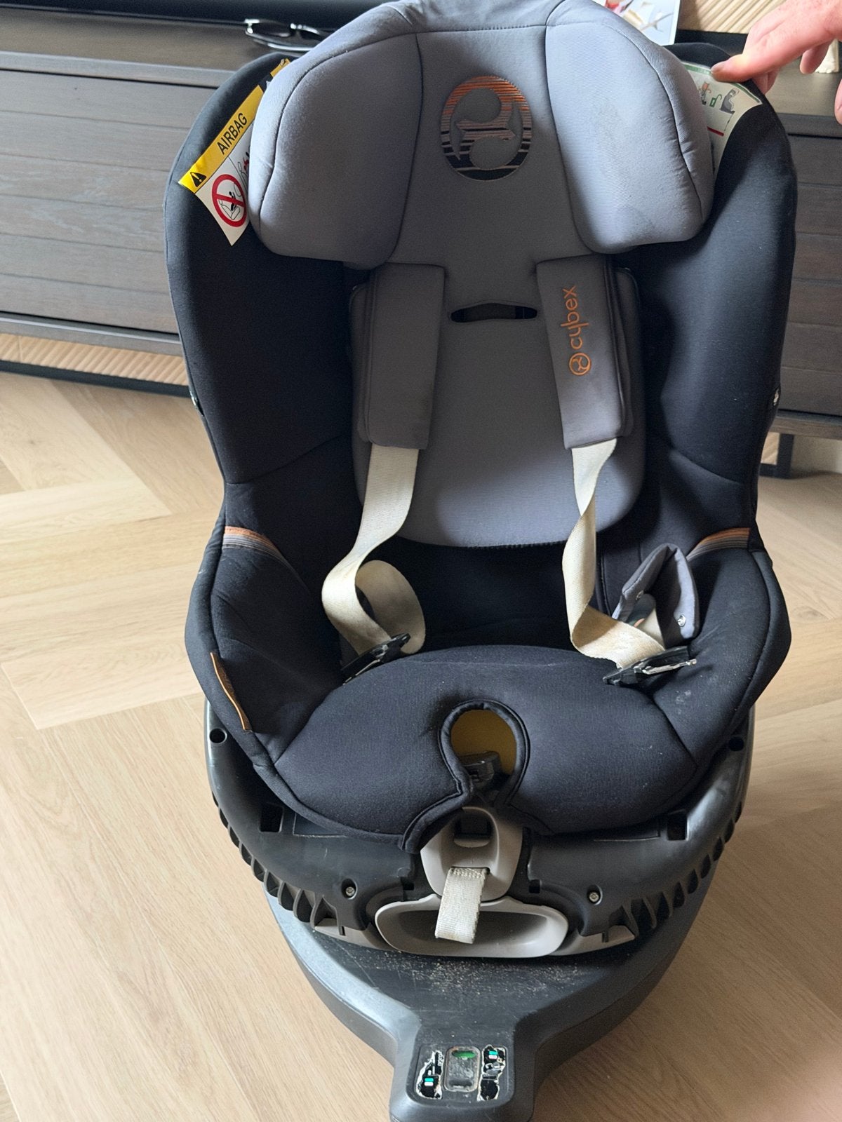 Cybex Sirona S i-Size autostoel - Zwart/Grijs, Overige merken, Gebruikt, 0 t/m 18 kg, Verstelbare rugleuning