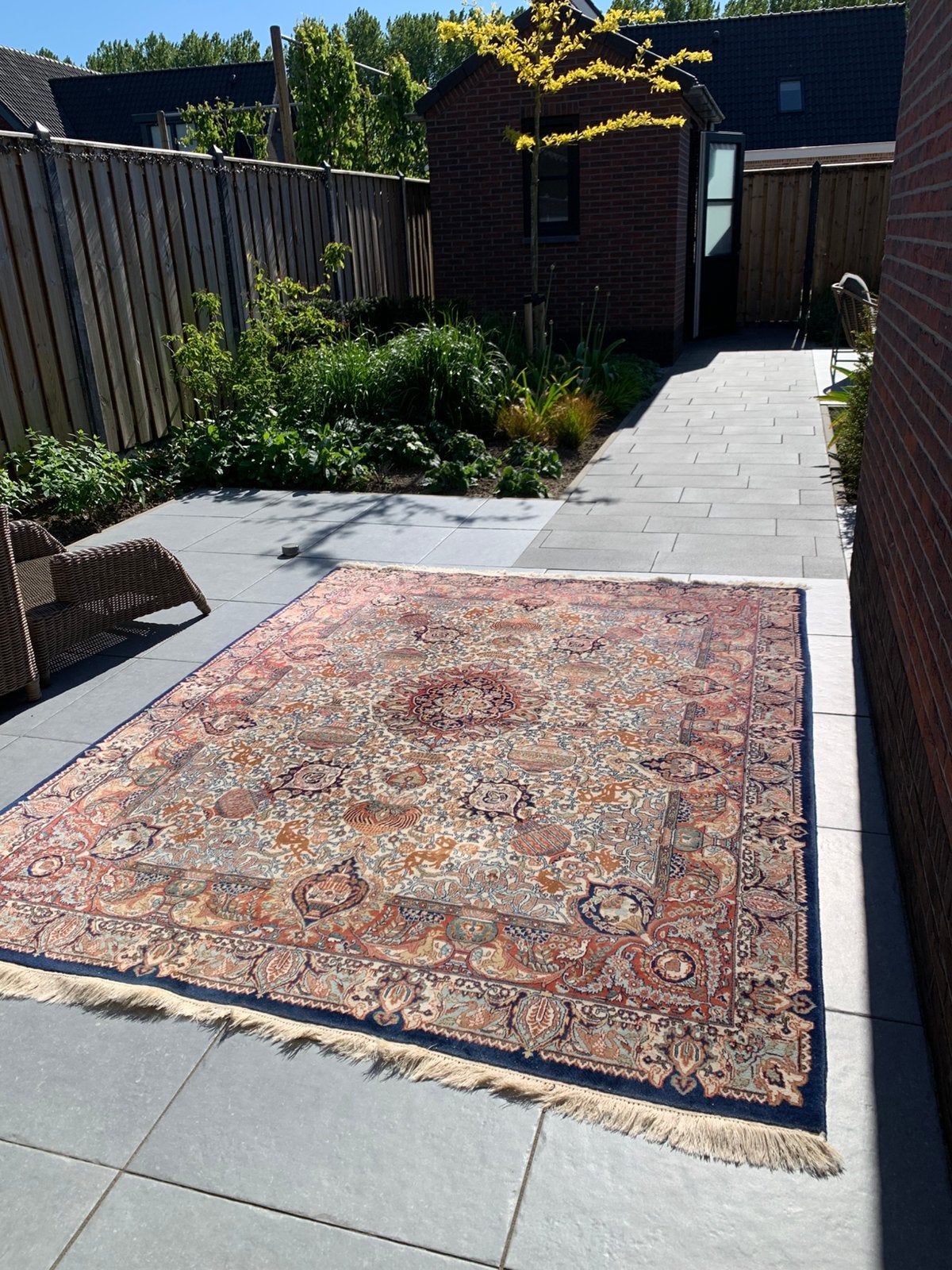 Schitterend Sfeervol Handgeknoopt Perzische Vloerkleed., Ophalen, Blauw, 150 tot 200 cm, 200 cm of meer