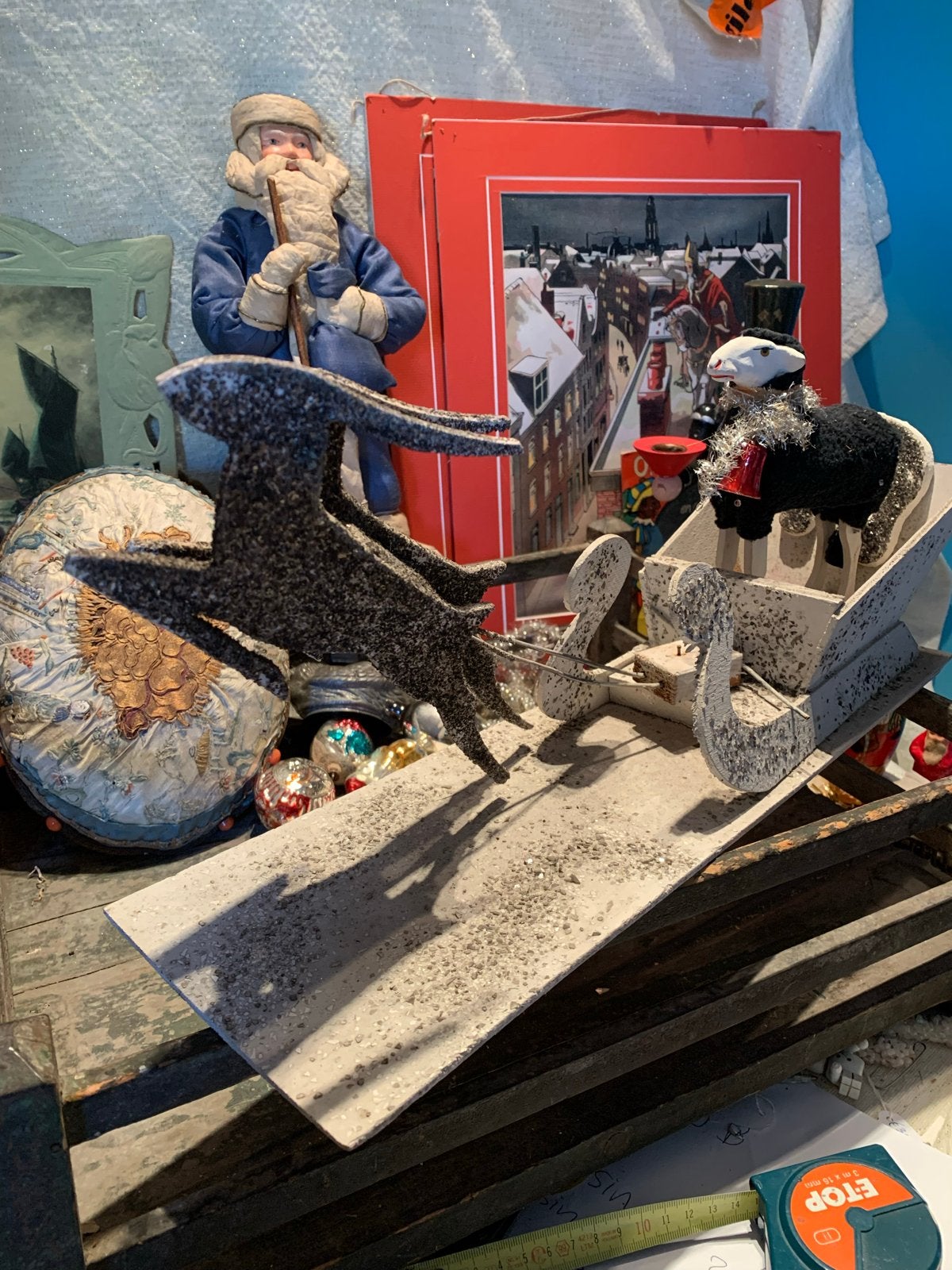 Volkskunst kerst arreslee, Diversen, T, Ophalen of Verzenden, Zo goed als nieuw, N