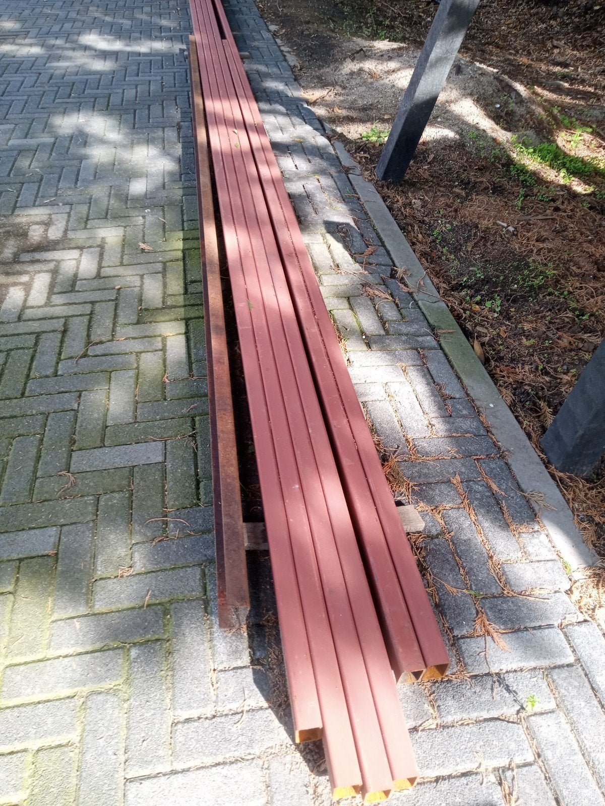Stalen kokerprofiel balken 5 stuks 6mtr 60x40x4mm en 1x5mtr, Doe-het-zelf en Verbouw, Ophalen, Zo goed als nieuw, IJzer