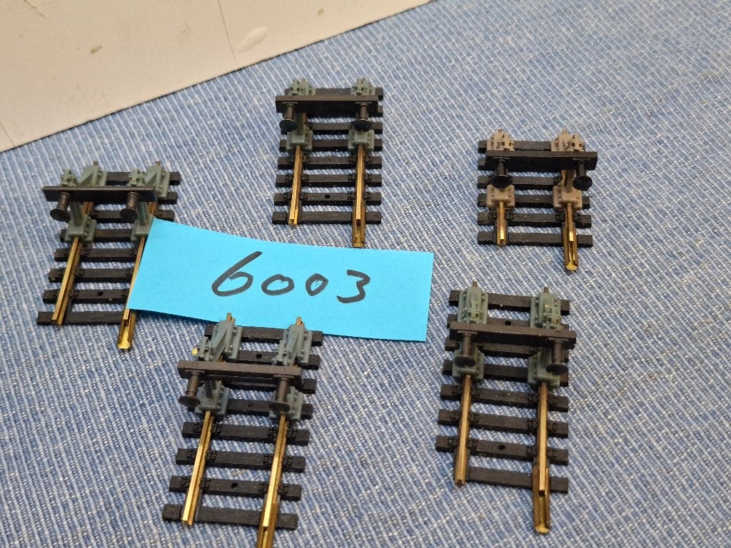 FLEISCHMANN   5 X  STOOBLOKKEN  6003, Gebruikt, Gelijkstroom, Fleischmann, Rails