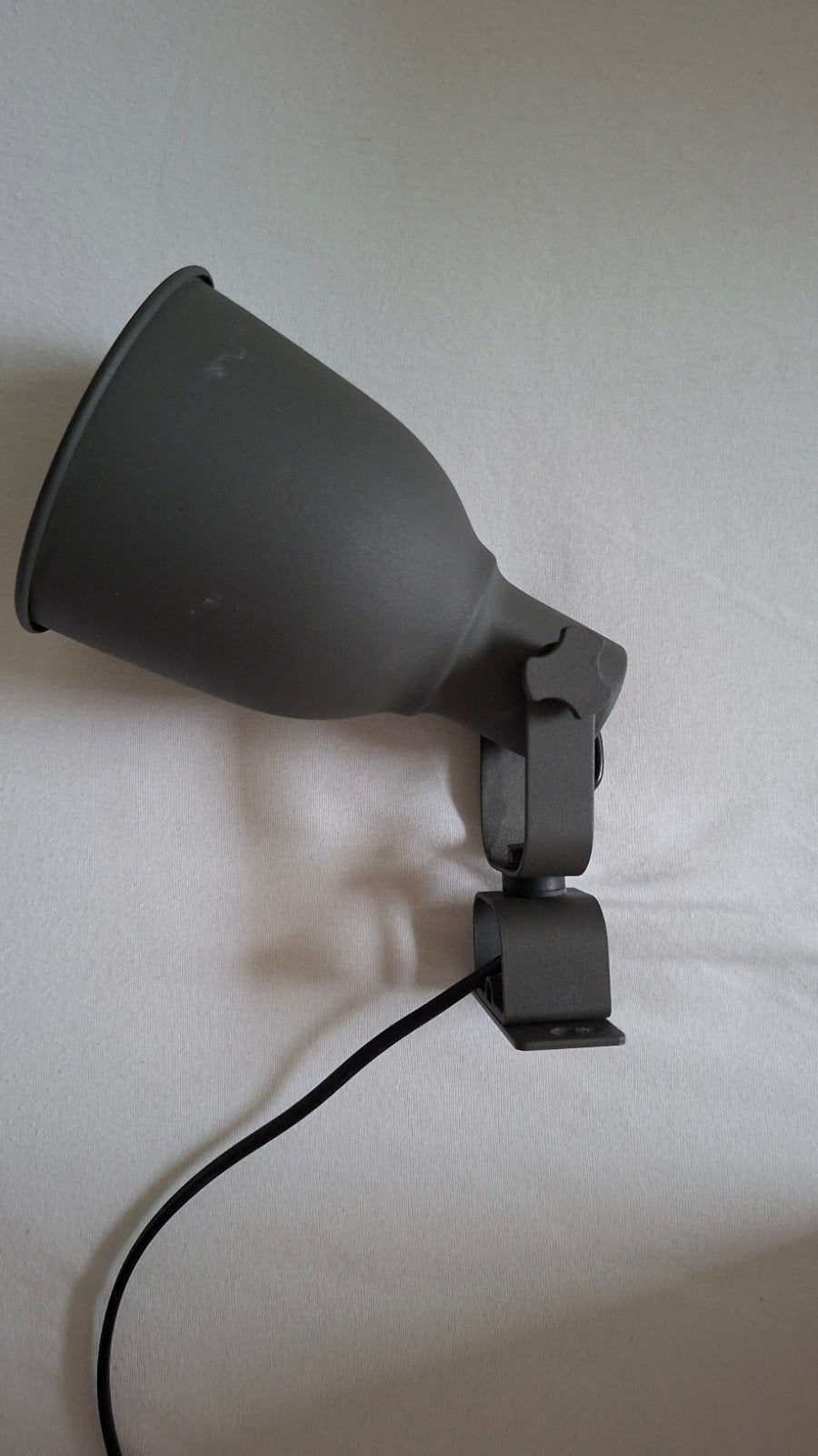 IKEA Hektar Klemlamp - Grijs, Max 7W, Led-lamp, Met schakelaar, Zo goed als nieuw, E27 (groot)