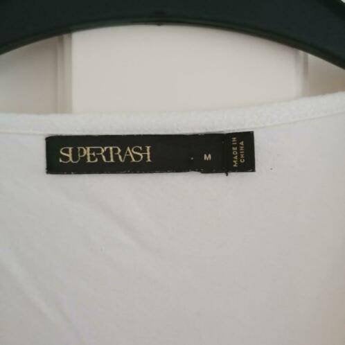 Supertrash top / tuniek in ecru bijzonder materiaal M 34959, Maat 38/40 (M), Supertrash, ., Wit