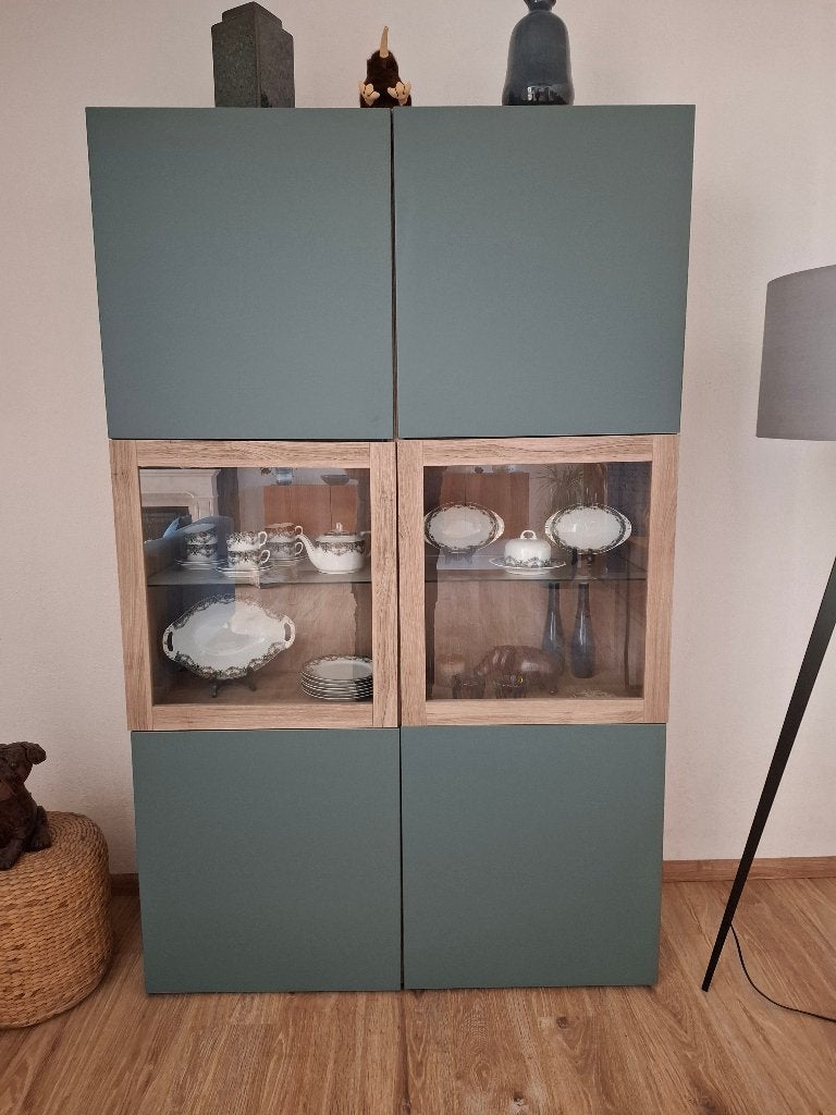 Wandkast, Huis en Inrichting, Kasten | Wandmeubels, Ophalen, Glas, Minder dan 150 cm, 150 tot 200 cm