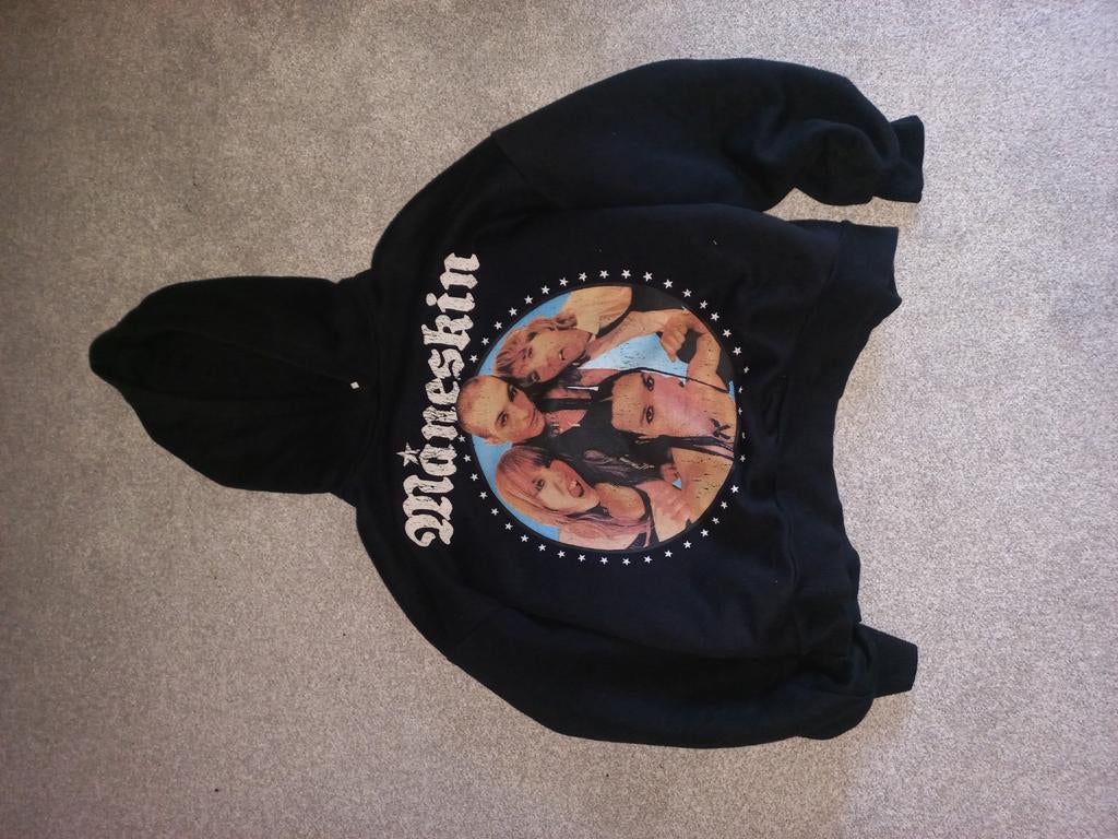 Bershka Måneskin Hoodie Zwart Maat S, Zwart, Zo goed als nieuw, Maat 36 (S), Bershka