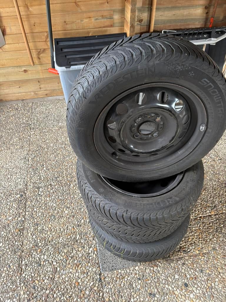 Winterbanden op stalen velgen, Auto-onderdelen, Banden en Velgen, Ophalen, 14 inch, Gebruikt, 175 mm