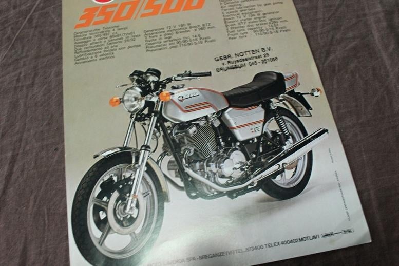 Laverda 350 500 formula 500 motorfiets verkoop folder, Ophalen of Verzenden, Overige merken