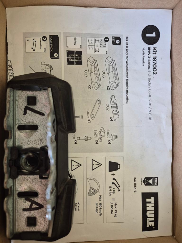 Thule dakdragers kit 187002 voor BMW 3-serie (F30/F31), Ophalen of Verzenden, Zo goed als nieuw