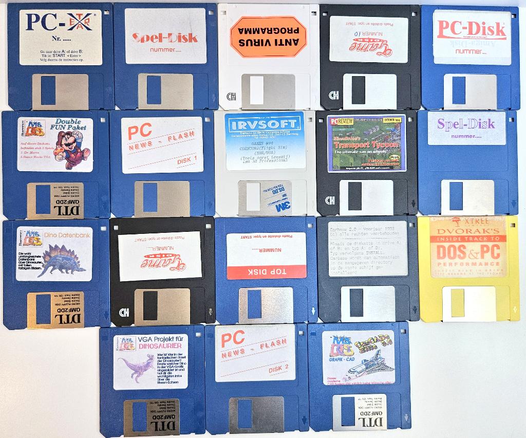 18x Originele PC MS-Dos Disk met Allerlei Software, Computers en Software, Vintage Computers, Ophalen of Verzenden, Dos