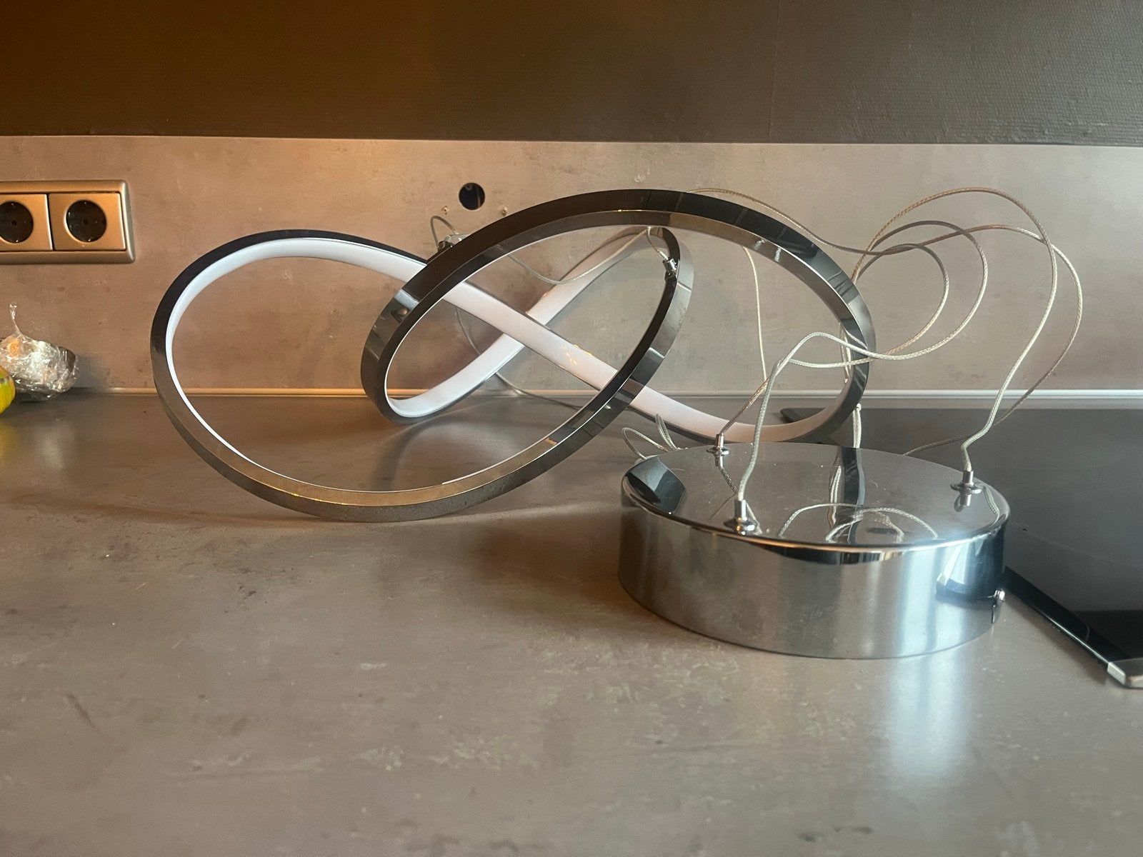 Lumidora designlamp SPIKE LED - Staalgrijs - Ø 60 cm, Ophalen of Verzenden, Nieuw, Metaal, Overige fittingen