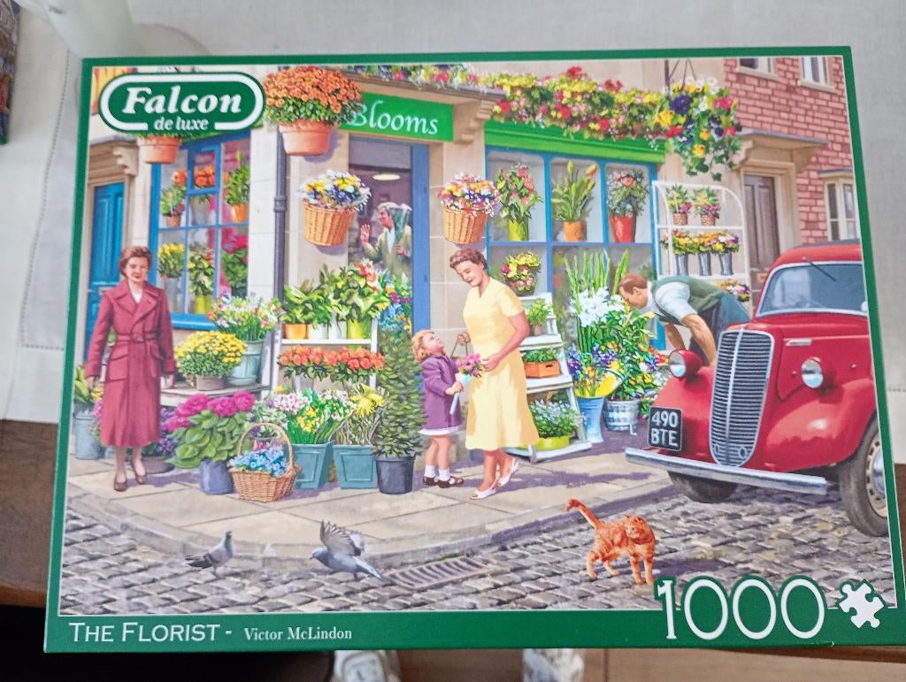 Moederdag Tip: Falcon puzzel The Florist 1000st, Hobby en Vrije tijd, Denksport en Puzzels, Ophalen of Verzenden, 500 t/m 1500 stukjes