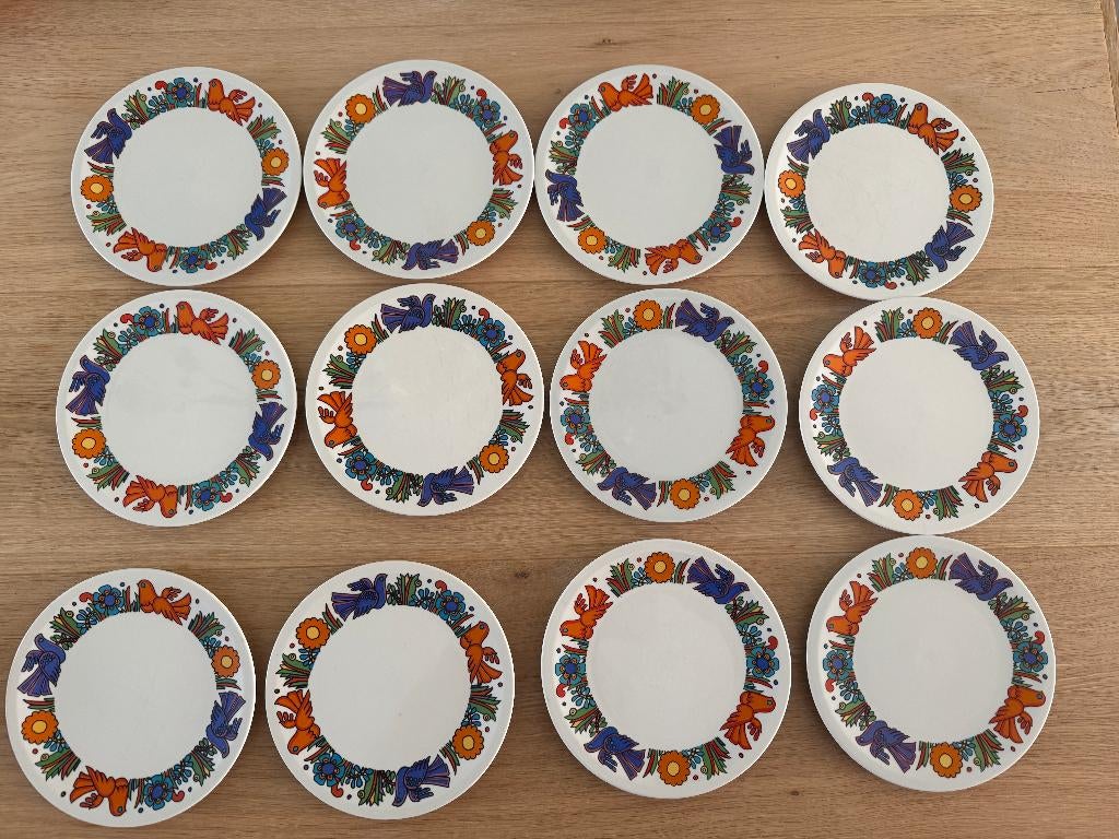 8 gebaksbordjes - Villeroy & Boch - Acapulco servies, Overige typen, Ophalen of Verzenden, Zo goed als nieuw, Overige stijlen