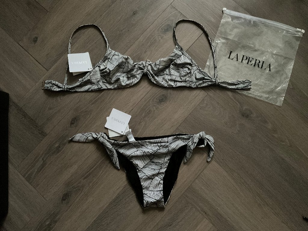 Nieuw - La Perla monochrome zwart witte bikini - 36, La Perla, Wit, Nieuw, Ophalen of Verzenden