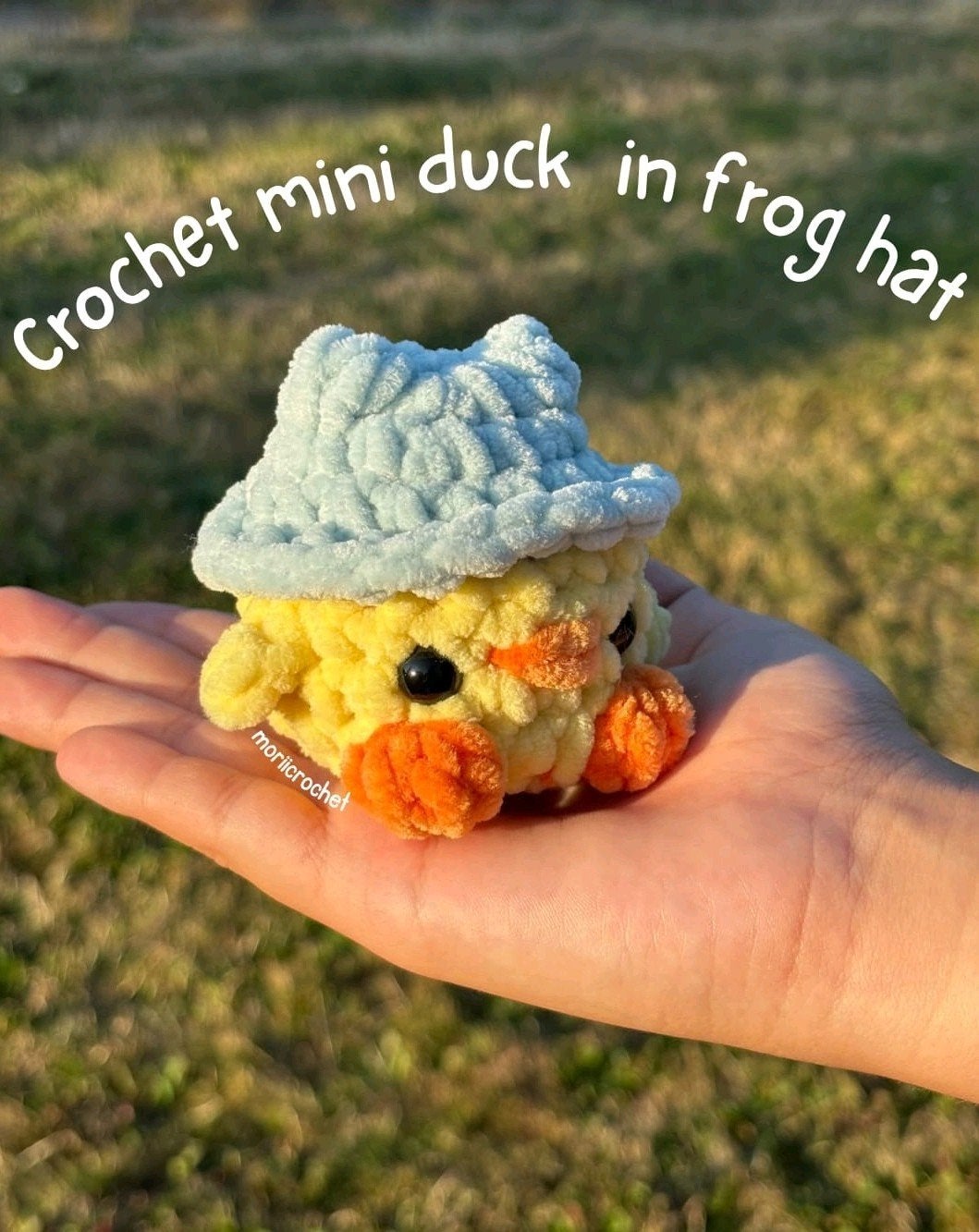Crochet Mini Duck In Frog Hat, Hobby en Vrije tijd, Verzenden, Nieuw, Haken, Overige typen