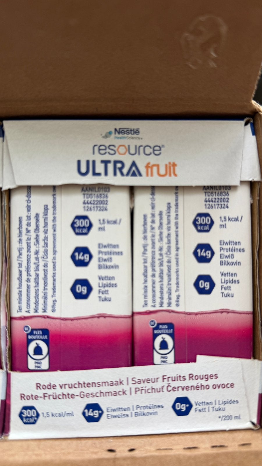 Nestlé Resource Ultra fruit verschillende smaken bijvoeding, Ophalen, Nieuw