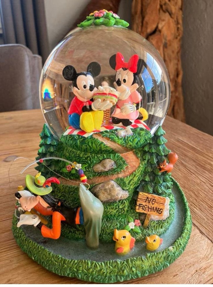 Zeldzame Disney muziek/sneeuwbol, Verzamelen, Ophalen, Mickey Mouse, Gebruikt, Beeldje of Figuurtje