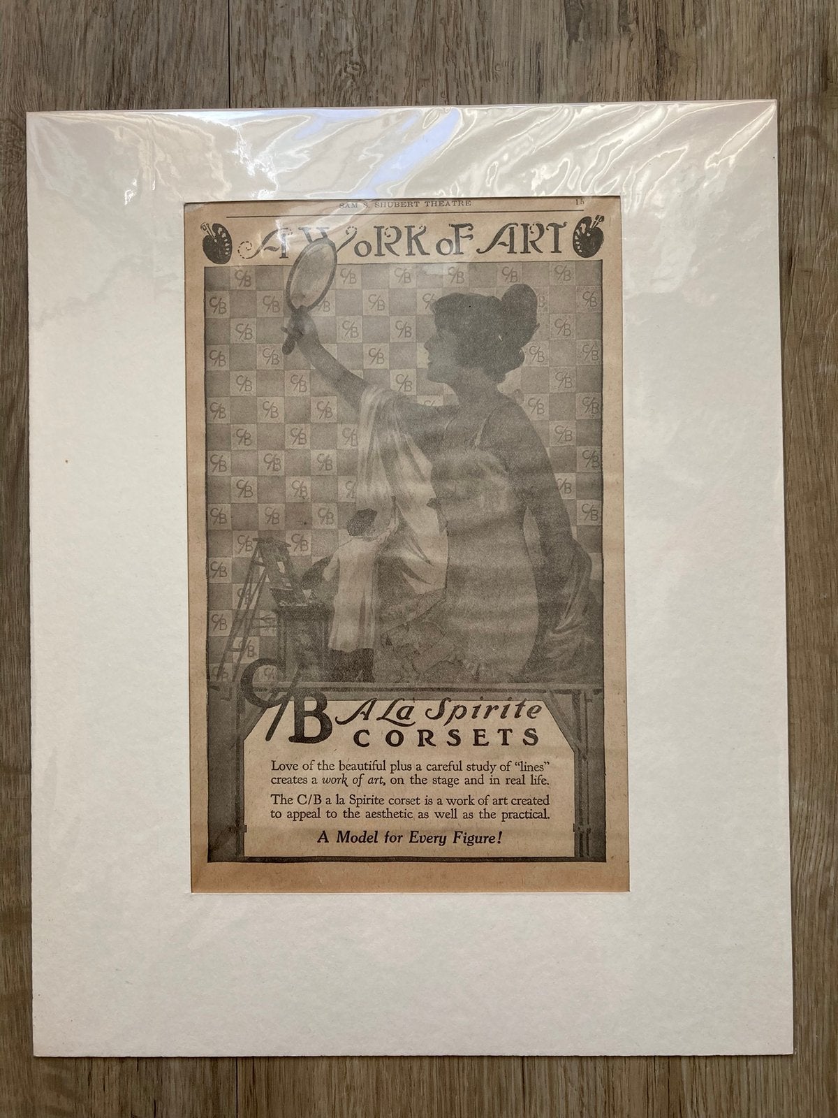 Origineel blad Shubert Theatre 1917 New York, Ophalen of Verzenden, Voor 1940, Gebruikt
