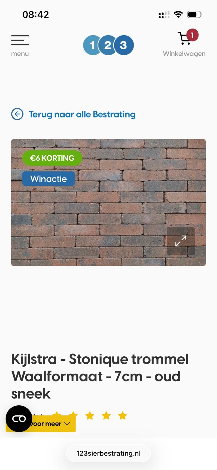 NIEUW: Waalformaat - 7cm - oud sneek, Tuin en Terras, Tegels en Klinkers, Nieuw, Klinkers, Overige materialen, Ophalen